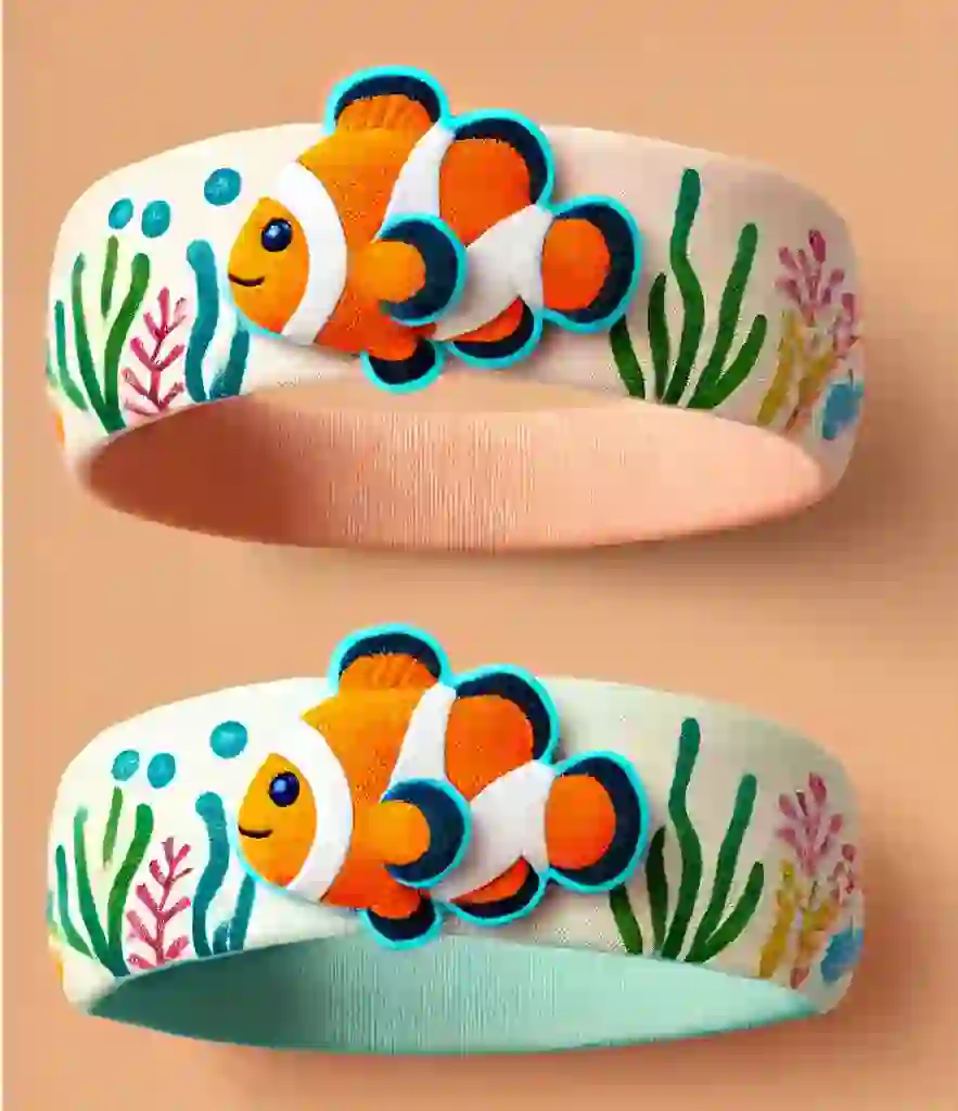 Clownfish-Themed Baby Headband with Plush Clownfish Toy